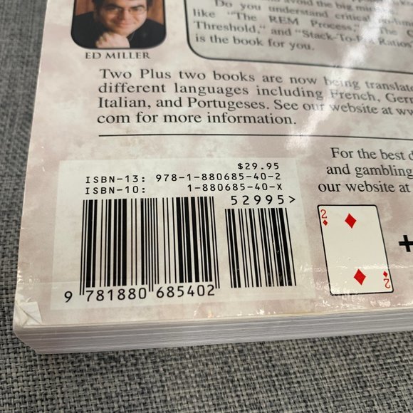 Professional No-Limit Hold 'em Book Volume 1 Pokers Cards By Matt Flynn Sunny - Picture 8 of 10